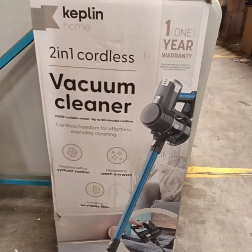 BOXED KEPLIN HOME 2 IN 1 CORDLESS  VACUUM CLEANER