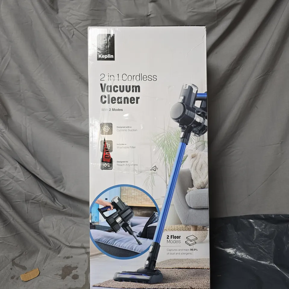 KEPLIN 2-IN-1 CORDLESS VACUUM CLEANER – BOXED