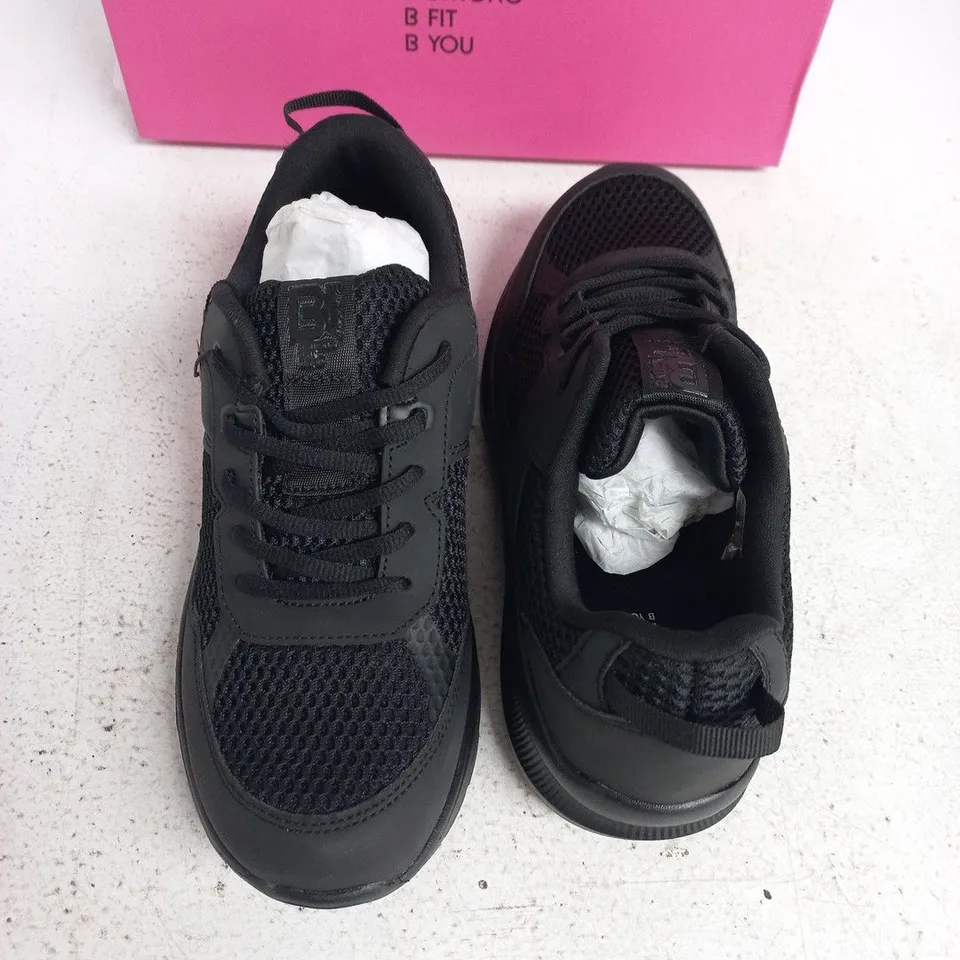 BOXED B ACTIVE LADIES OWN LABEL TRAINERS – BLACK, UK 9