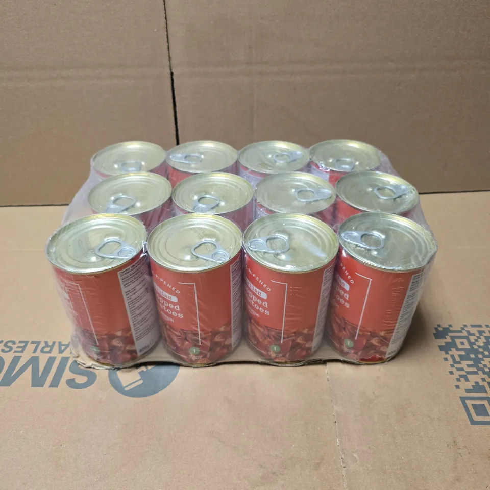 12 X VINE RIPENED CHOPPED TOMATOES TINS 