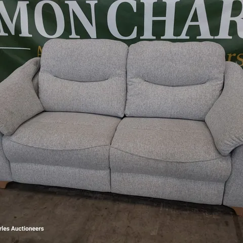 QUALITY BRITISH DESIGNER G PLAN JACKSON THREE SEATER SOFA ROCHE CLOUD FABRIC