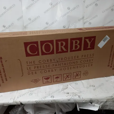 BOXED CORBY 7700 TROUSER PRESS SATIN CHROME EFFECT