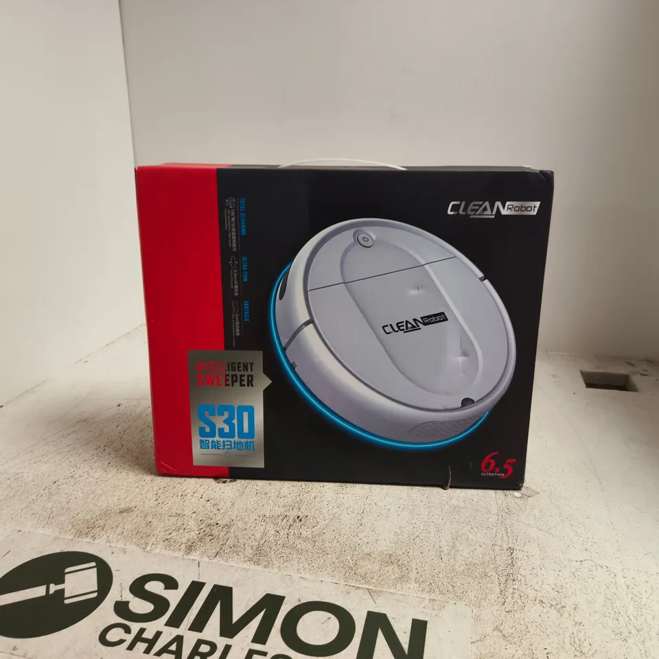 CLEAN ROBOT S30 ROBOTIC VACUUM CLEANER — BOXED