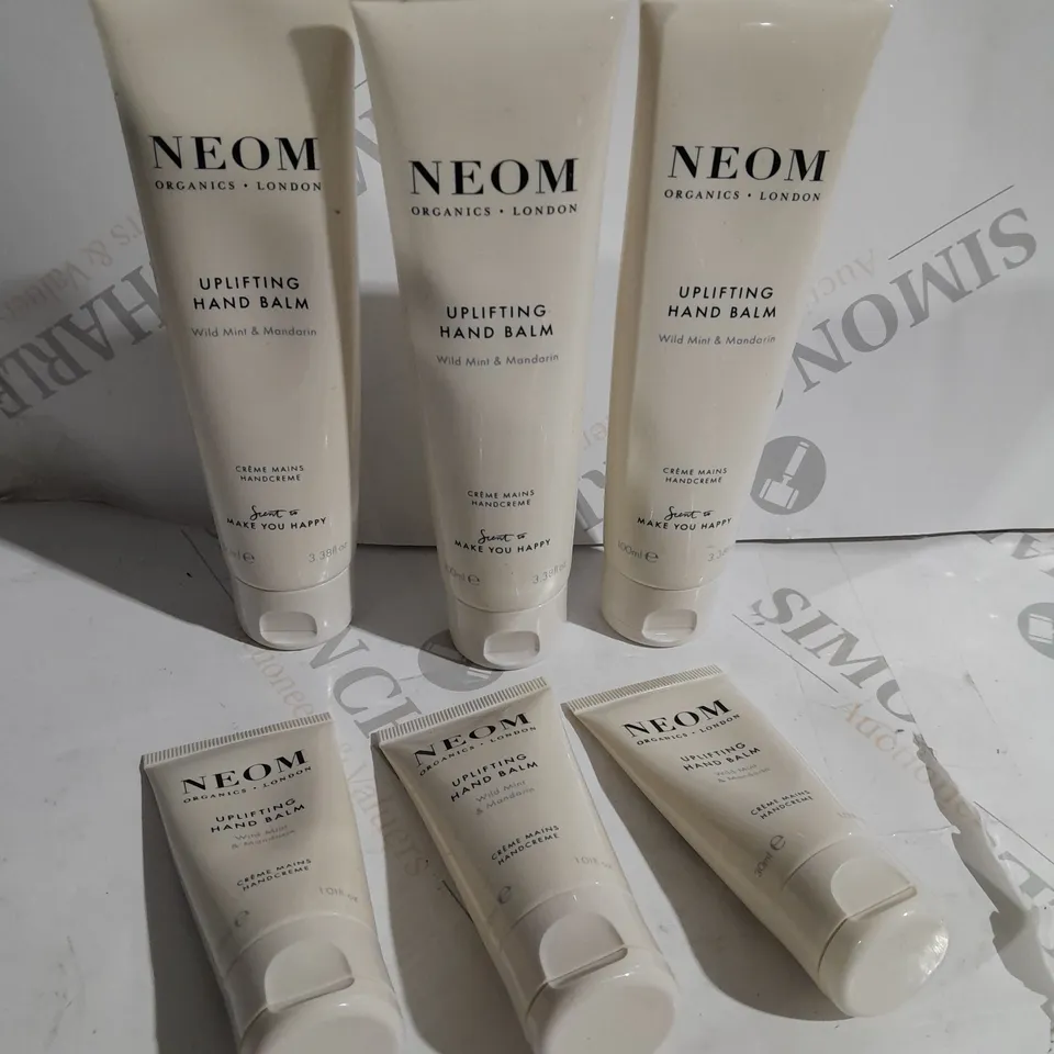 NEOM ORGANICS LONDON WILD MINT & MANDARIN HAND CRÈME SET OF 6 