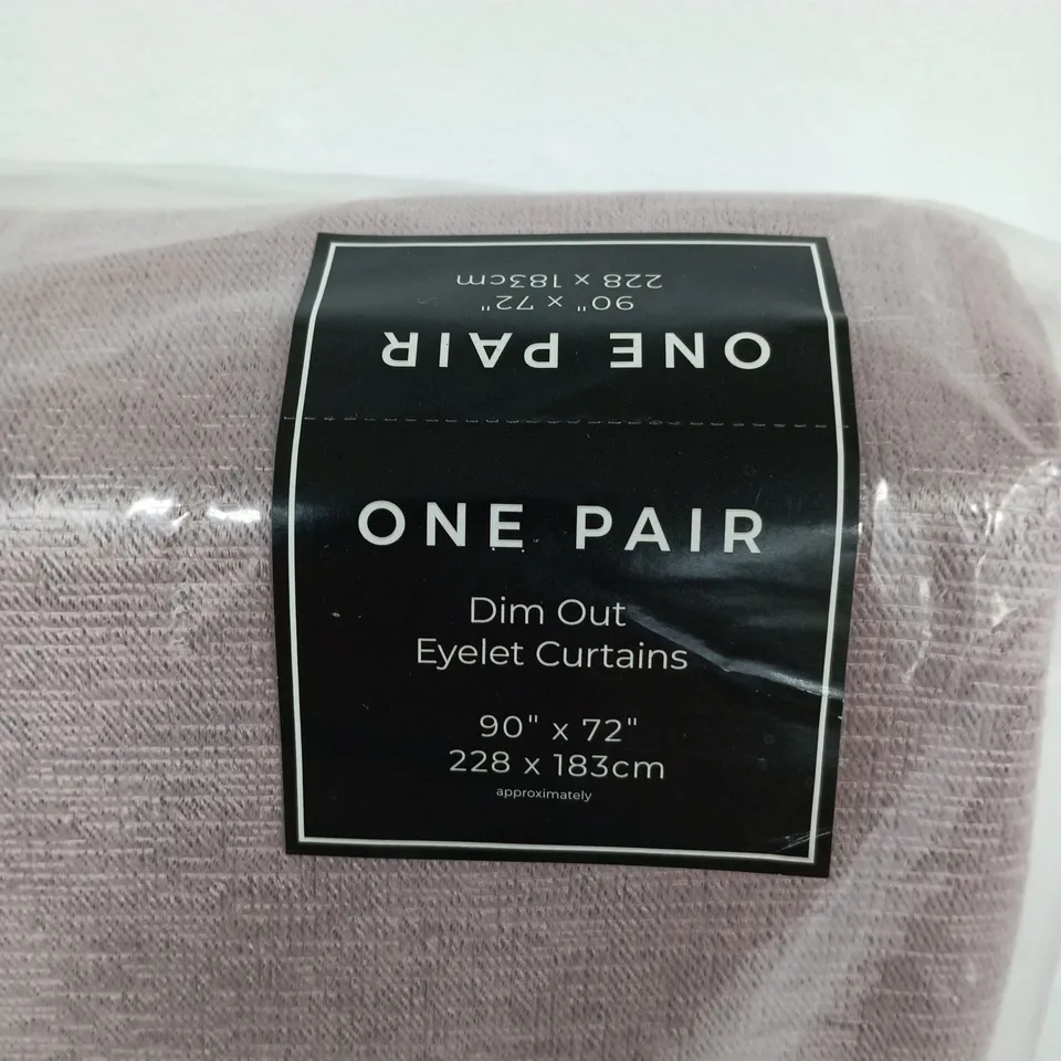 FUSION STRATA DIM-OUT EYELET CURTAINS – 90 X 72 IN (228 X 183 CM)