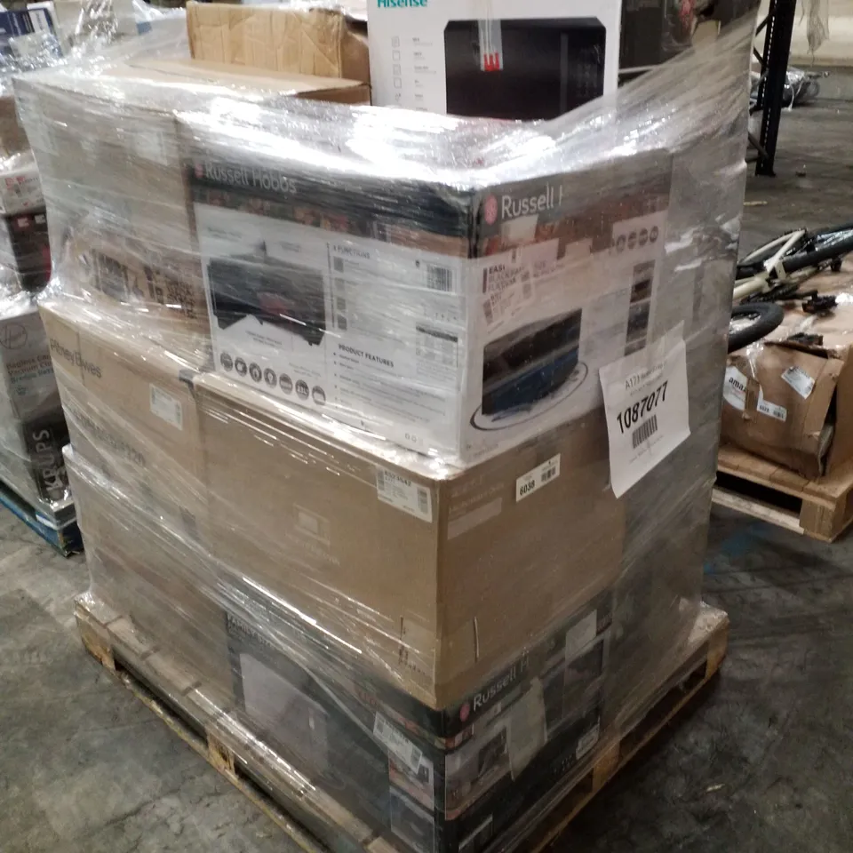 PALLET OF APPROXIMATELY 14 UNPROCESSED RAW RETURN MICROWAVES