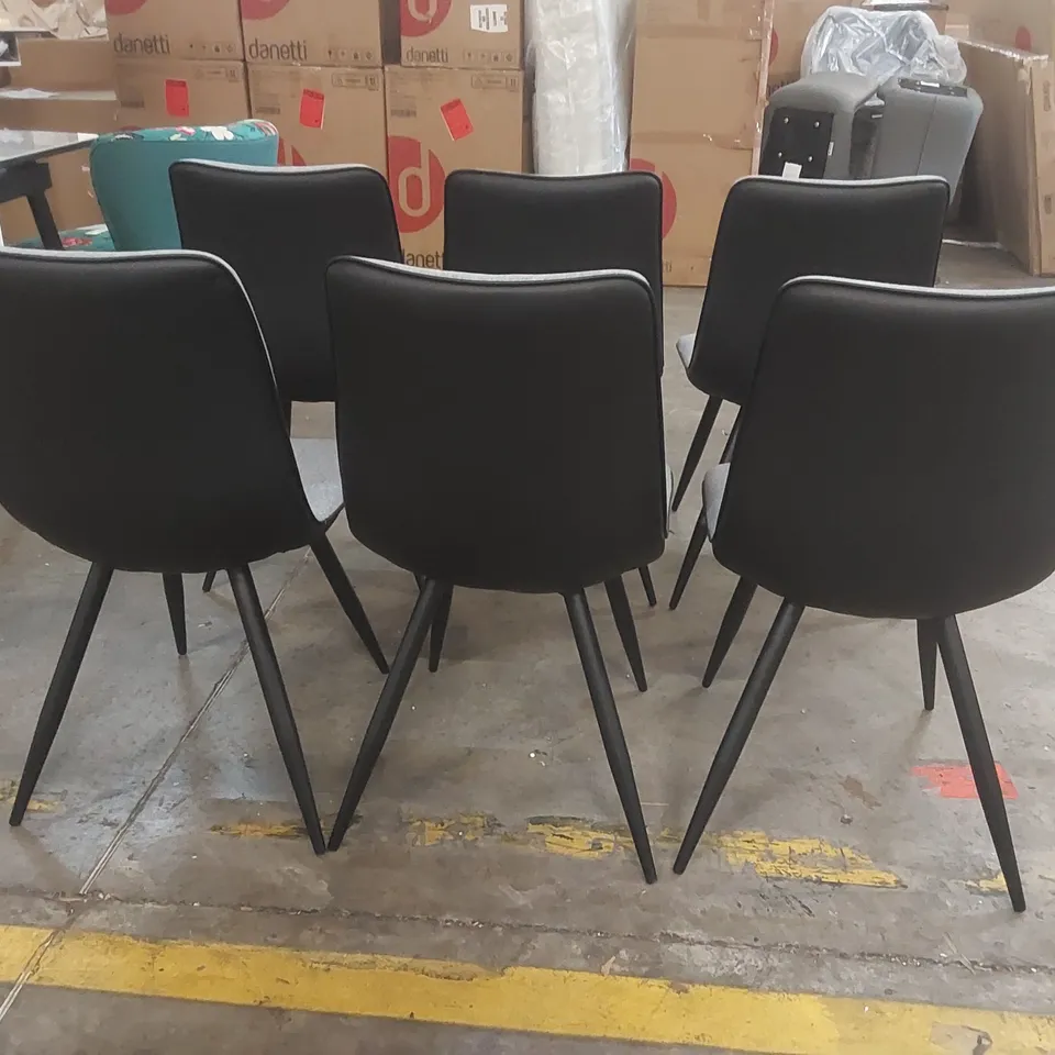SET OF 6x BENEDICK KITSON TUFTED SIDE CHAIRS