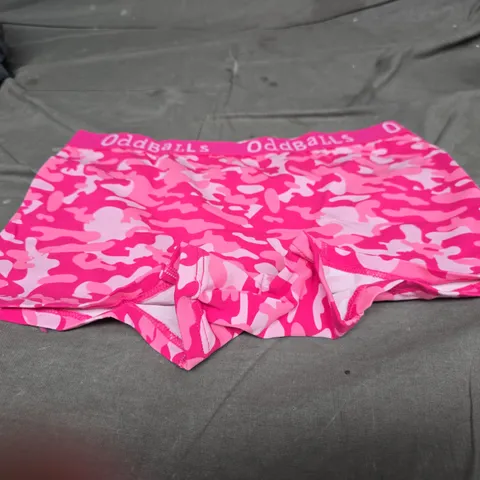 ODDBALLS PINK CAMOUFLAGE UNDERWEAR, UK 12 (MEDIUM)