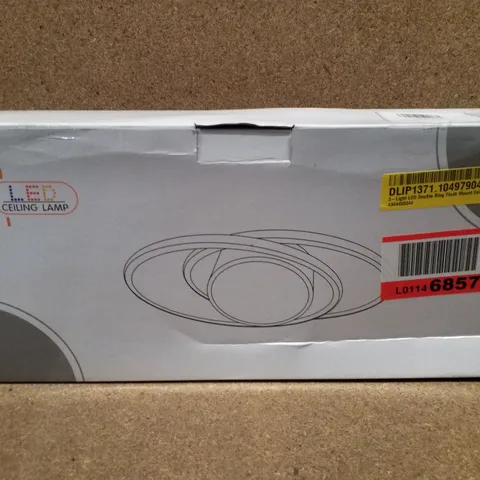 BOXED 3-LIGHT LED DOUBLE RING FLUSH MOUNT CEILING LIGHT