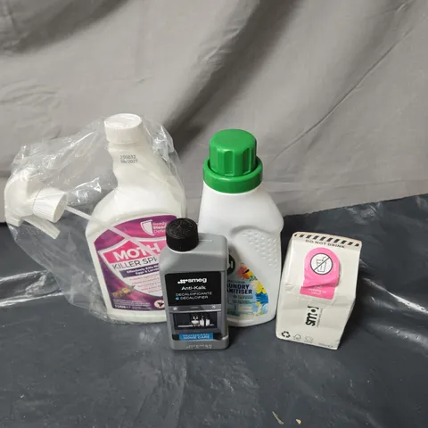 APPROXIMATELY 13 X ASSORTED ITEMS TO INCLUDE SMEG DECALCIFIER, SMOL, DETTOL, MOTH KILLER SPRAY ETC