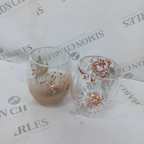 OUTLET MR CHRISTMAS SET OF 2 FESTIVE INSULATED TUMBLERS