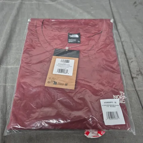 THE NORTH FACE MOUNTAIN SKETCH SS TEE RELAXED FIT – BURGUNDY, XXL (US)