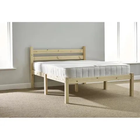 BOXED HENRI HEAVY DUTY SOLID PINE BED FRAME // SIZE UNSPECIFIED (2 BOXES)