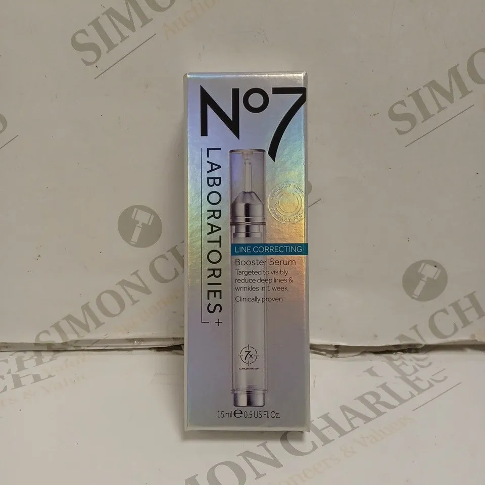 BOXED AND SEALED NO.7 LABORATORIES LINE CORRECTING BOOSTER SERUM. 