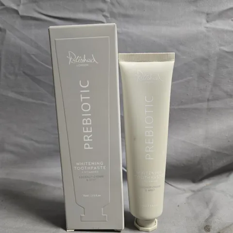 POLISHED LONDON PREBIOTIC WHITENING TOOTHPASTE – 75ML