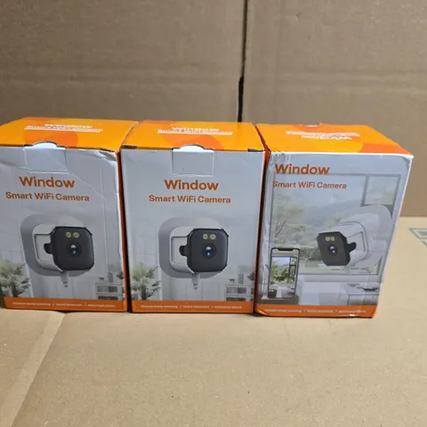 LOT OF 3 BOXED SMART WINDOW WI-FI CAMERAS