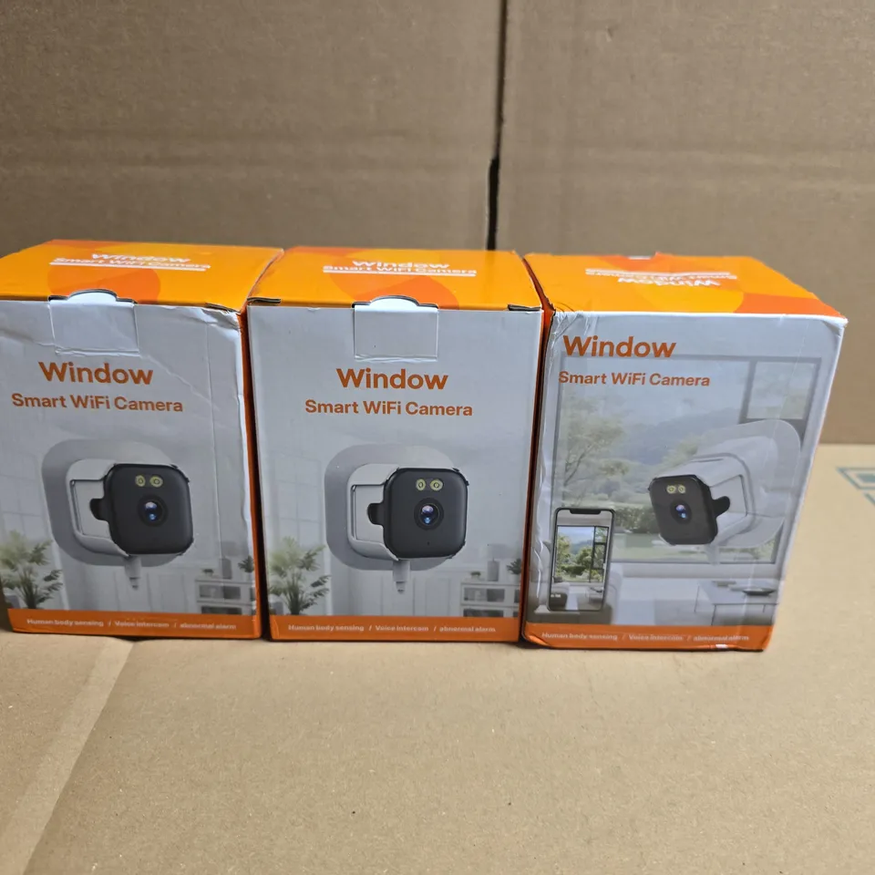 LOT OF 3 BOXED SMART WINDOW WI-FI CAMERAS