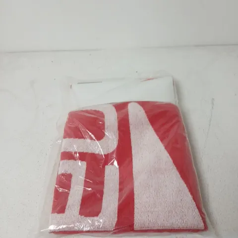 SPEEDO LOGO TOWEL – WHITE WITH RED BRANDING, SEALED IN PACKAGING