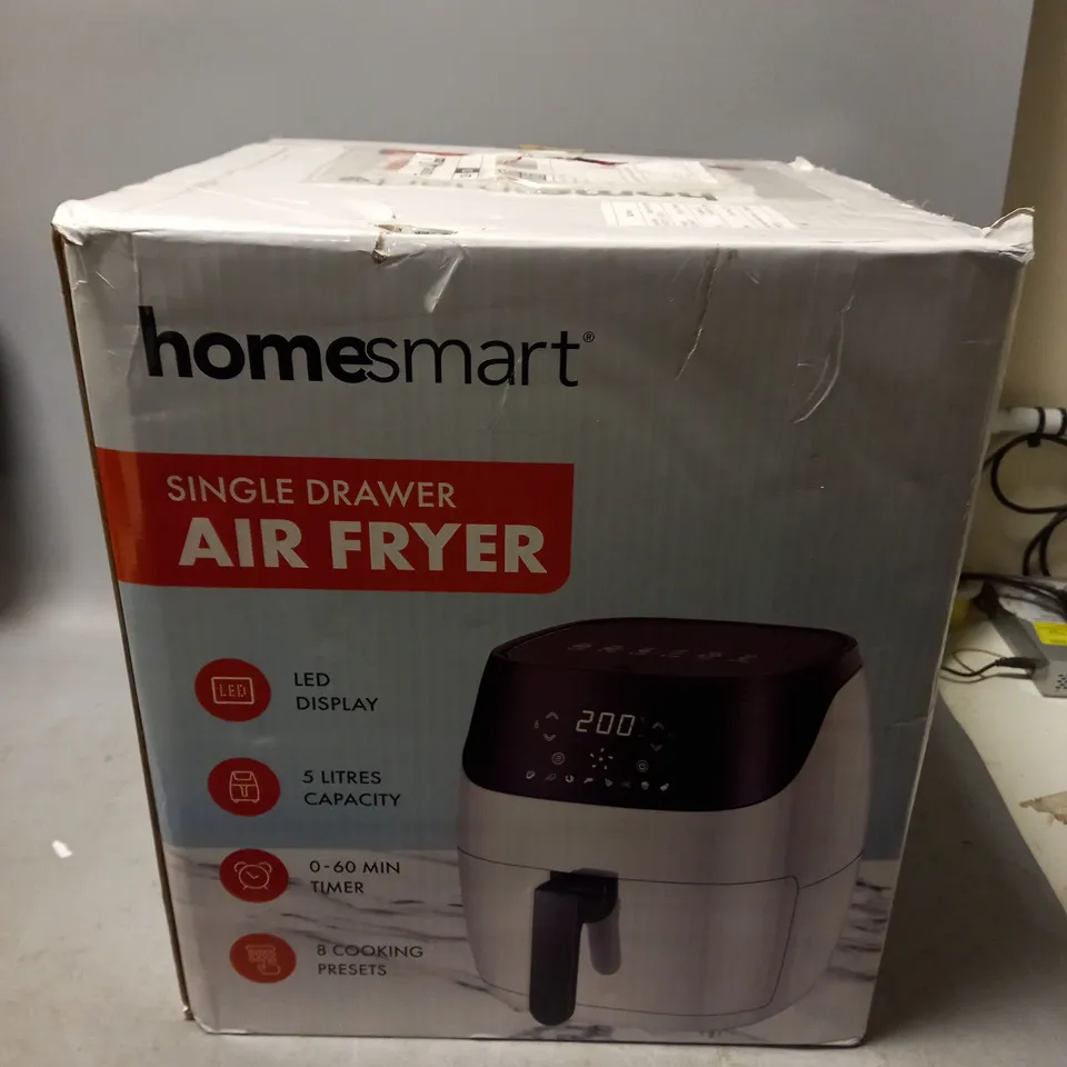 BOXED HOMESMART SINGLE DRAWER AIR FRYER 