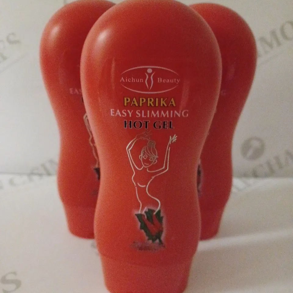 LOT OF 3 AICHUN BEAUTY PAPRIKA EASY SLIMMING HOT GEL 250ML 