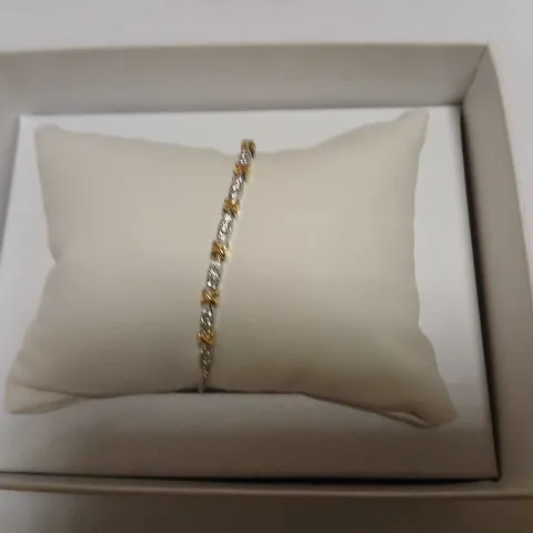 DIAMONIQUE 0.2CT TW KISS FRIENDSHIP BRACELET STERLING SILVER 