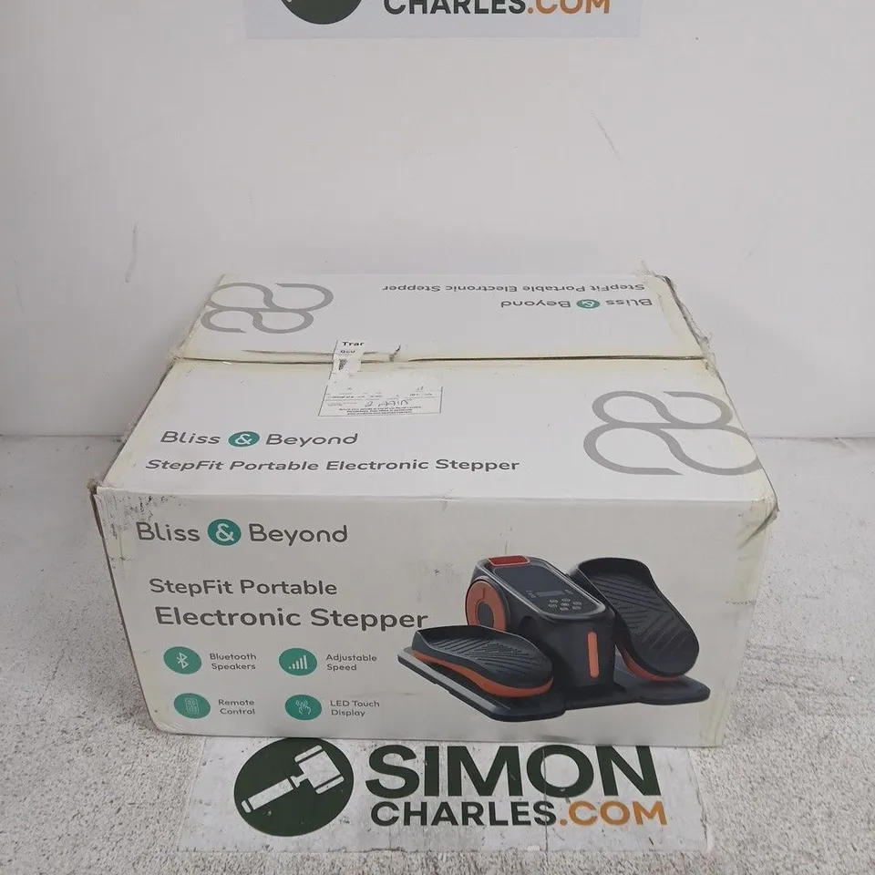 BLISS & BEYOND STEPFIT PORTABLE ELECTRONIC STEPPER - BOXED