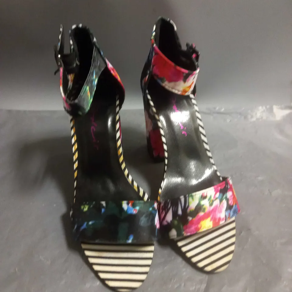dolcis ladies high healed sandals floral size 3