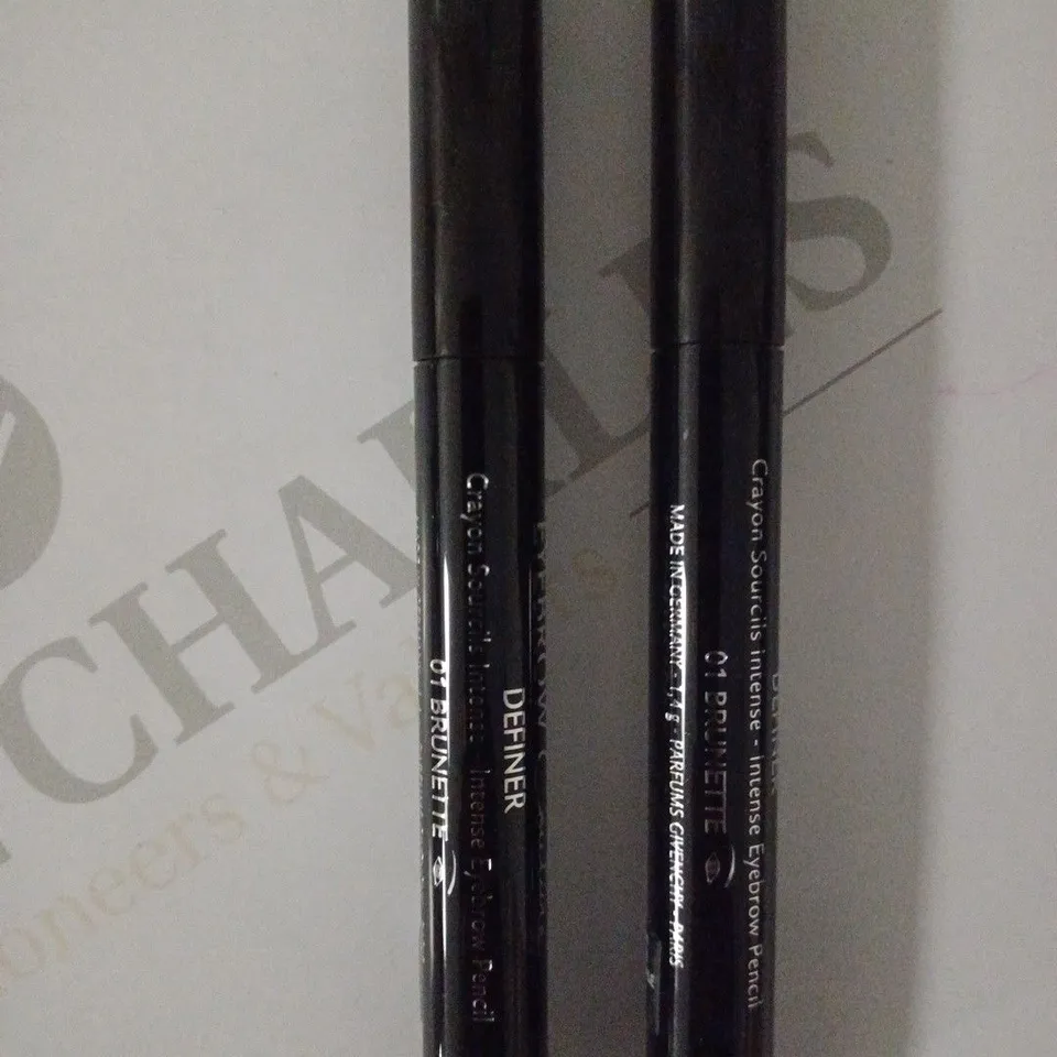 LOT OF 2 GIVENCHY EYEBROW COUTURE DEFINER, 01 BRUNETTE 