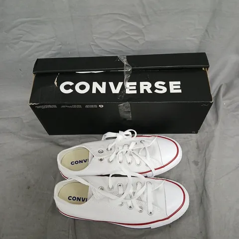 CONVERSE CTAS WIDE WHITE LOW-TOP SNEAKERS β UK 6 (MENS/UNISEX)