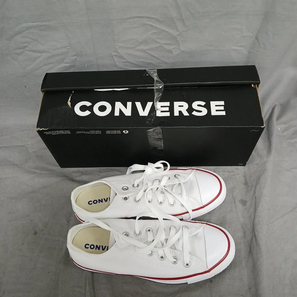CONVERSE CTAS WIDE WHITE LOW-TOP SNEAKERS – UK 6 (MENS/UNISEX)
