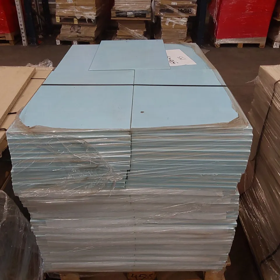 PALLET OF APPROXIMATELY 140 BRAND NEW IVORY CREAM GLOSS KITCHENS/BEDROOM REPLACEMENT CABINET DOOR/DRAWER/END PANELS IN ASSORTED SIZES TO INCLUDE;