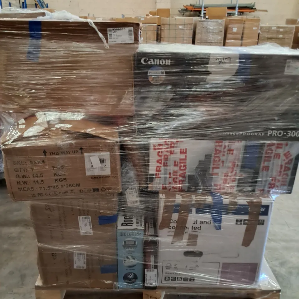 PALLET OF APPROXIMATELY 18 UNPROCESSED RAW RETURN HOUSEHOLD AND ELECTRICAL GOODS TO INCLUDE;
