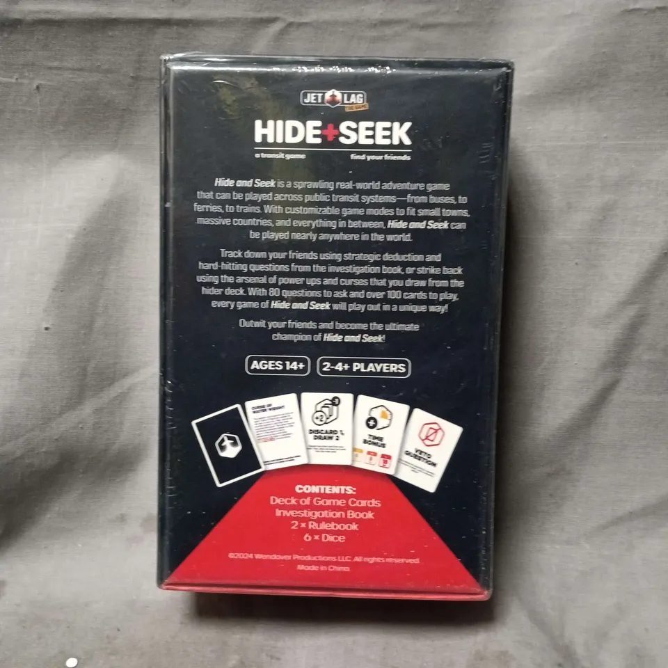 SEALED JET LAG HIDE+SEEK TRANSIT GAME