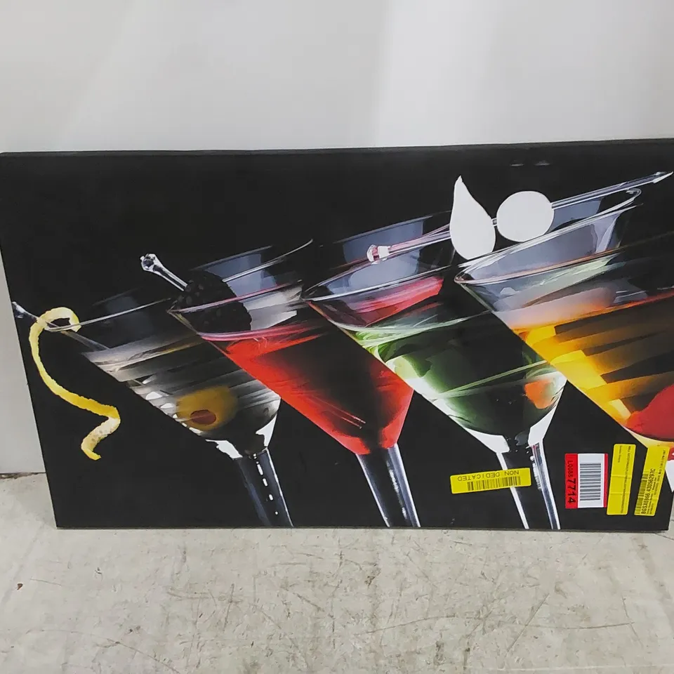 DRINKS ANYONE KITCHEN- WRAPPED CANVAS 