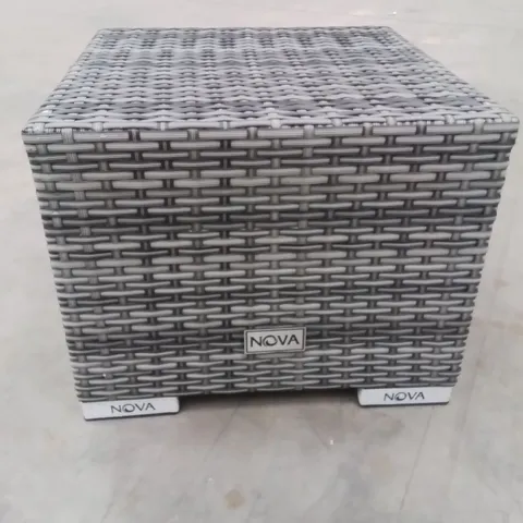 NOVA GREY RATTAN FOOTSTOOL