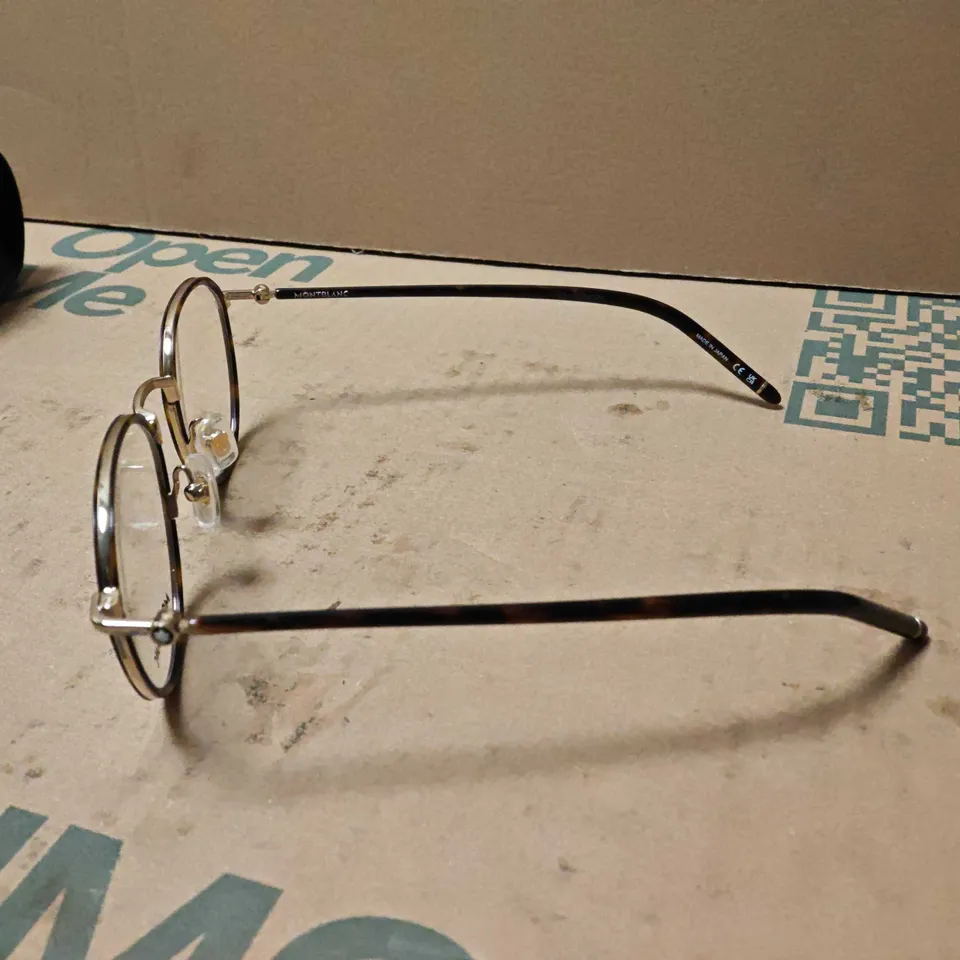 MONT BLONC BROWN FRAMED GLASSES WITH CARRY CASE - MB0342OA