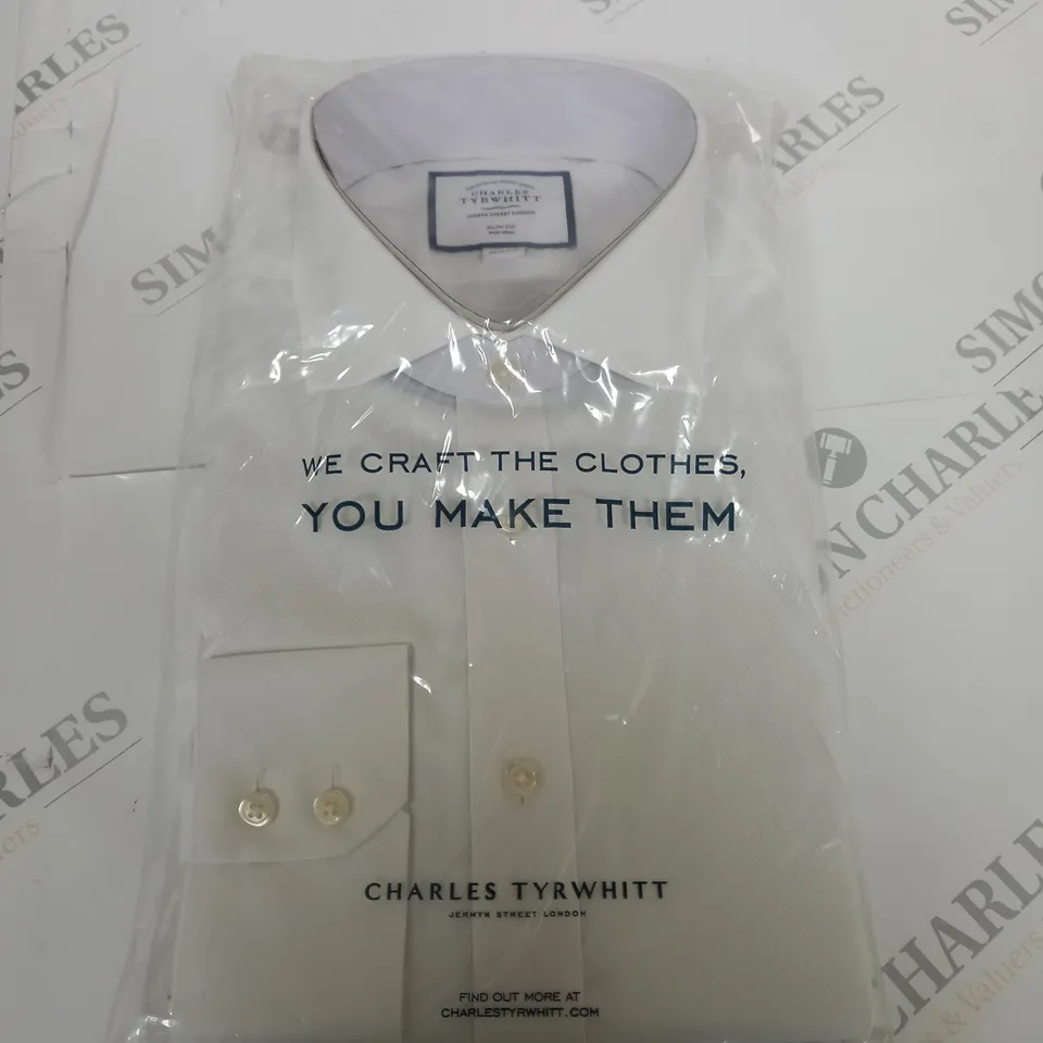 CHARLES TYRWHITT WHITE LONG SLEEVE SHIRT SIZE 16 
