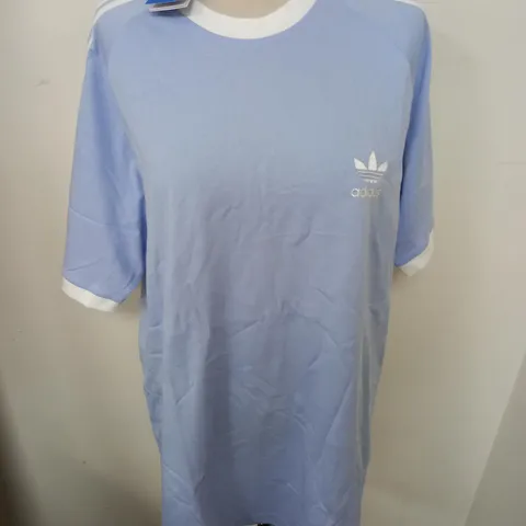 ADIDAS 3-STRIPE TEE IN LIGHT PURPLE - UK L