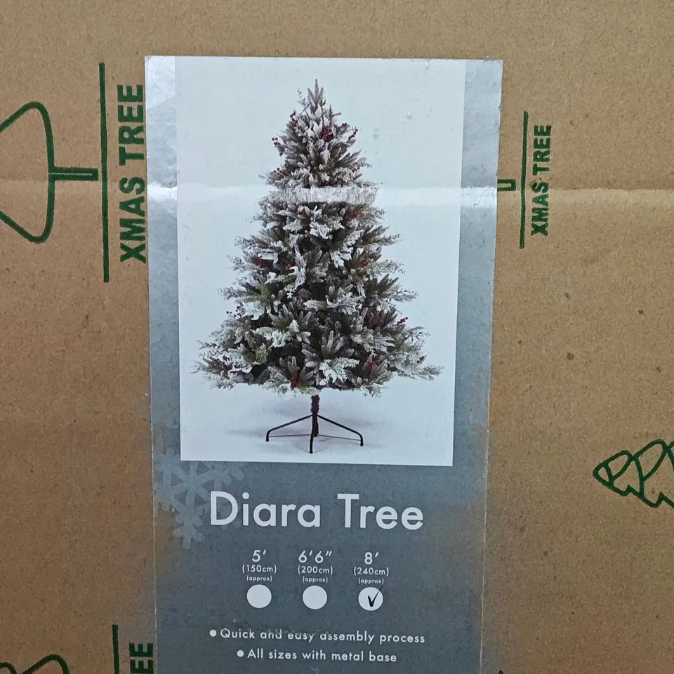 BOXED SNOWTIME DIARA 240CM CHRISTMAS TREE 