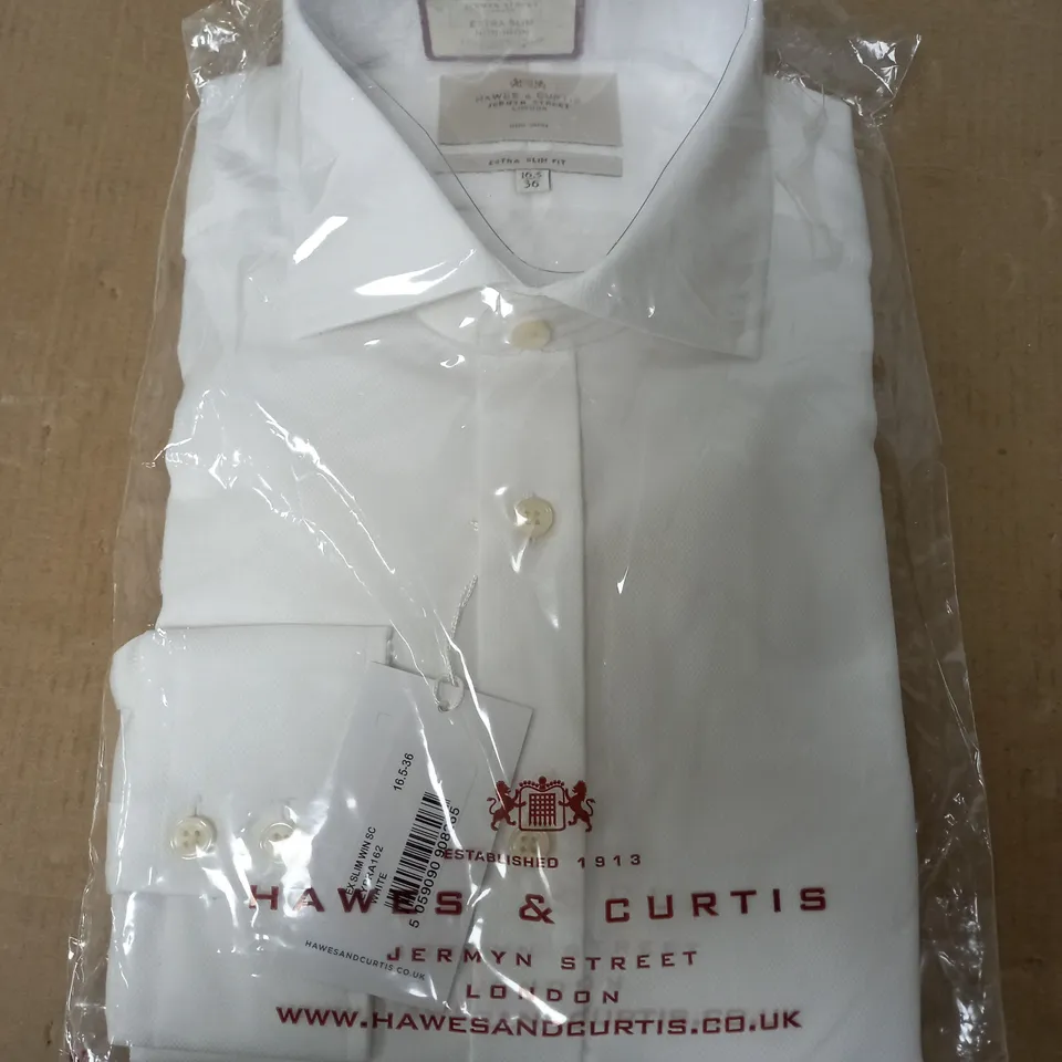 HAWES & CURTIS EXTRA SLIM FIT LONG SLEEVE SHIRT - 16.5 / 36