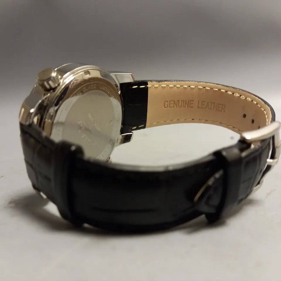 ROTARY WATCH IN RED/SILVER/BLACK LEATHER