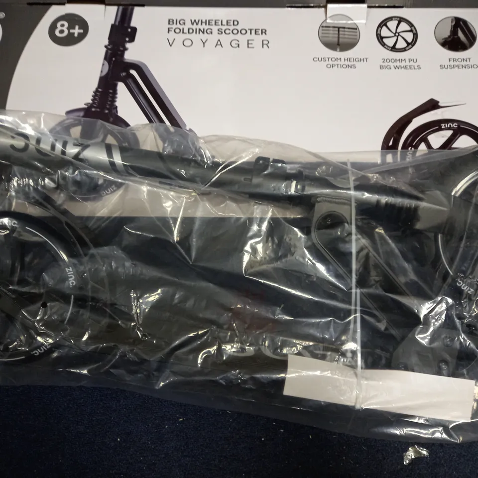 ZINC BIG WHEELED FOLDING VOYAGER SCOOTER - COLLECTION ONLY RRP £127.99