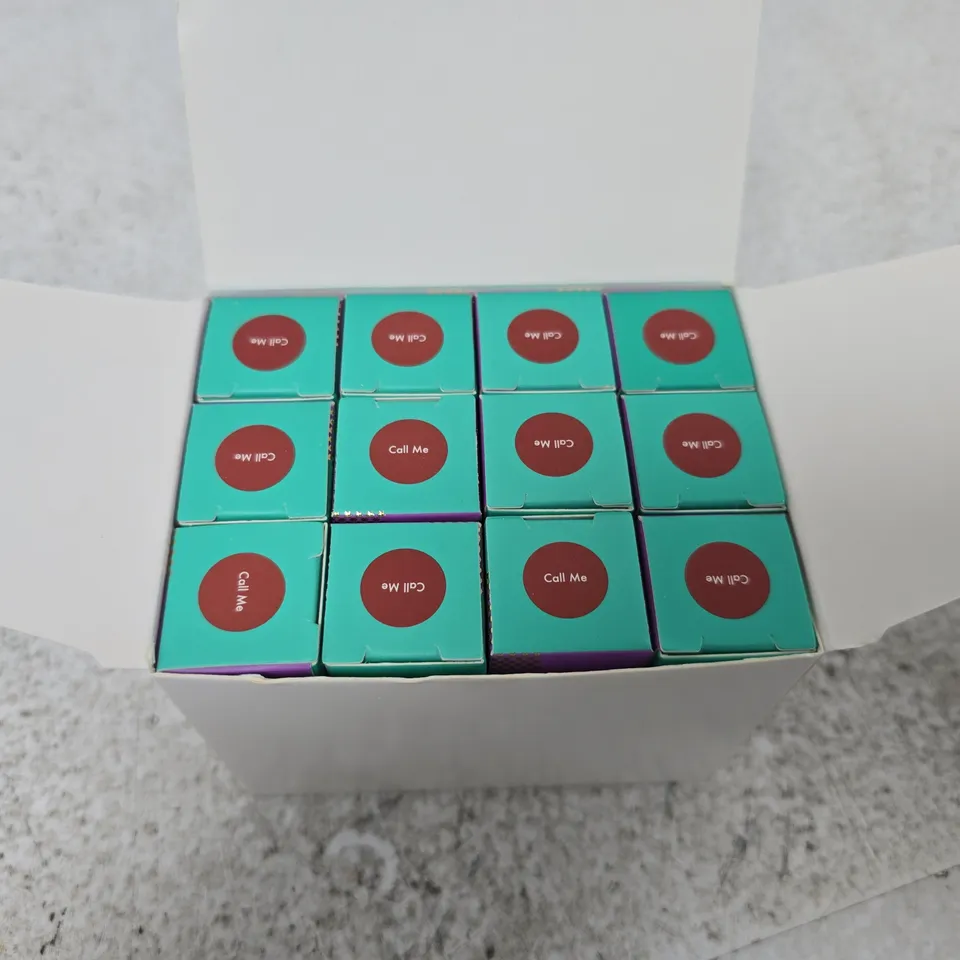 BOX OF APPROXIMATELY 12 X HOLA NEON LIPSTICK BALM SHADE CALL ME - 3.5G