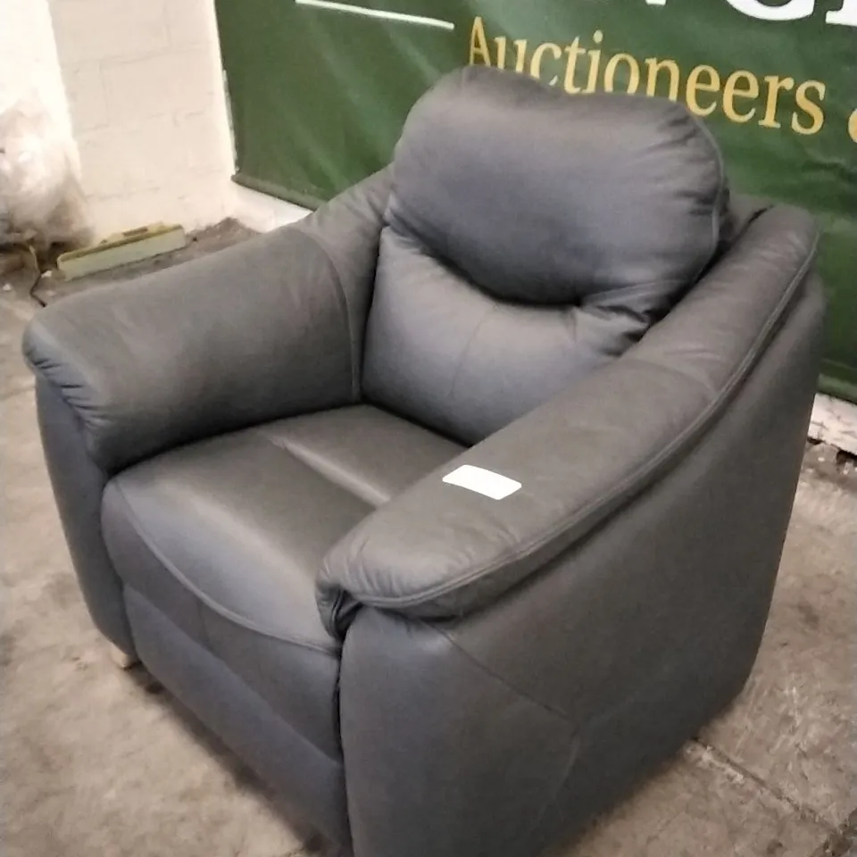 QUALITY BRITISH DESIGNED & MANUFACTURED G PLAN JACKSON POWER RECLINER ARMCHAIR CAMBRIDGE PETROL BLUE LEATHER