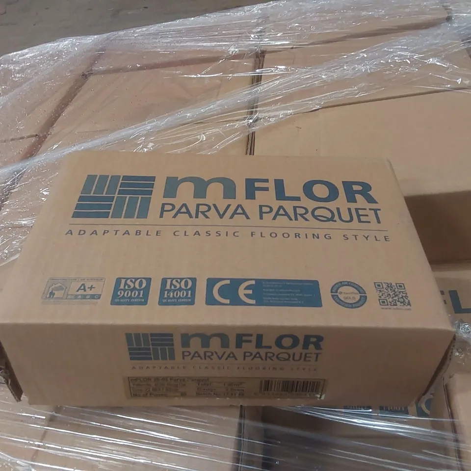 PALLET CONTAINING APPROXIMATELY 189x PACKS OF BRAND NEW MFLOOR PARQUET BISCAY OAK FLOORING - 1.05m² PP