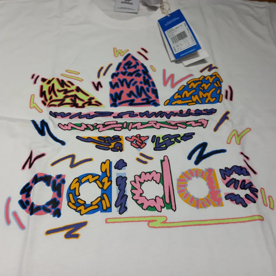 ADIDAS LOVEUNI WHITE T-SHIRT - UK M