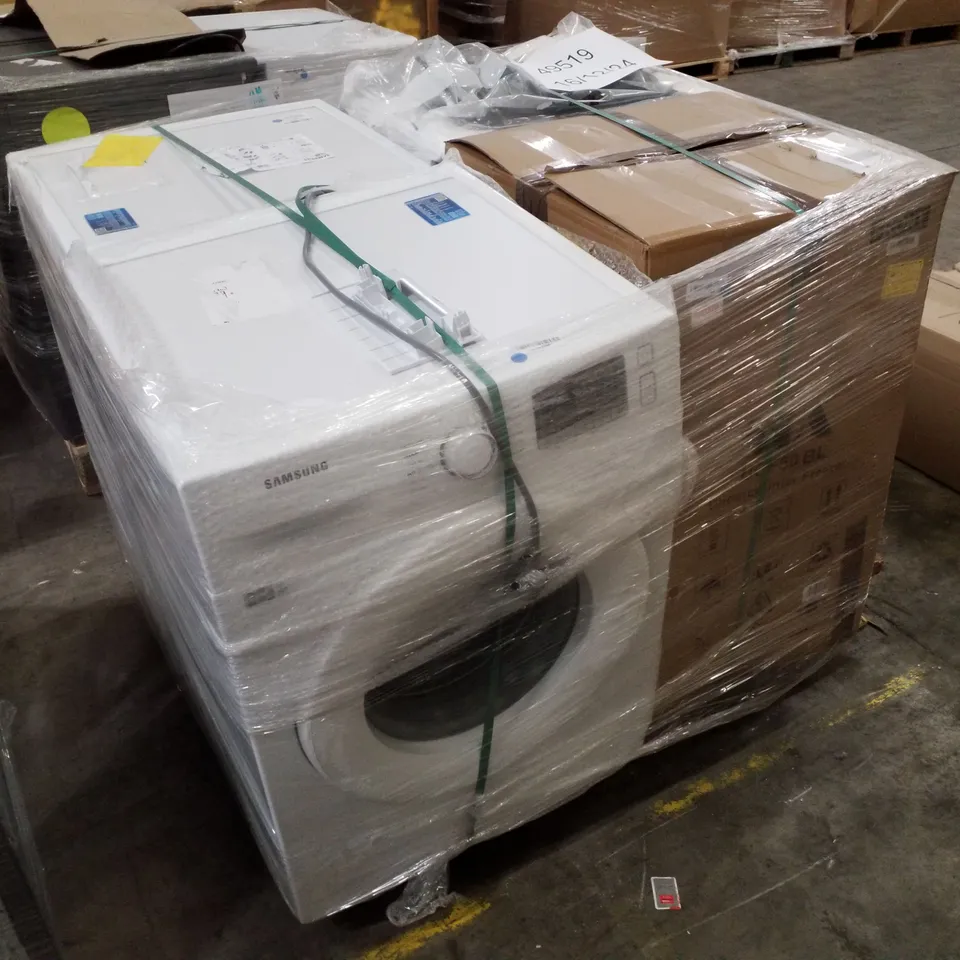 PALLET OF APPROXIMATELY 4 UNPROCESSED RAW RETURN WHITE GOODS TO INCLUDE