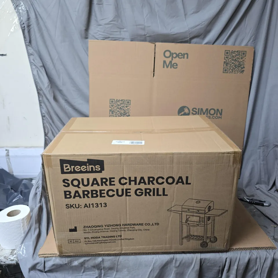 BREENS SQUARE CHARCOAL BARBECUE GRILL – AI1313 (BOXED)