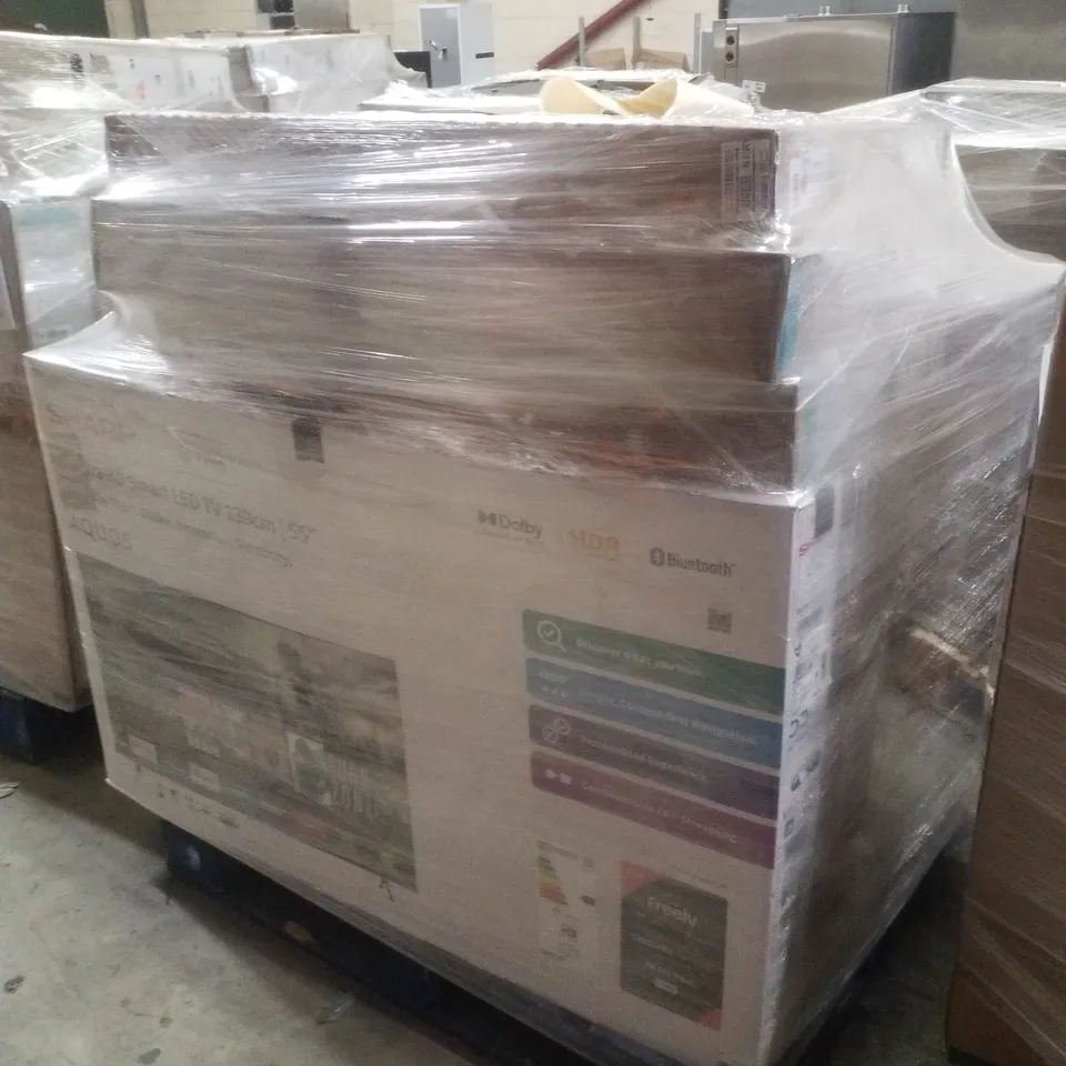 PALLET CONTAINING 10 ASSORTED DAMAGED TVS