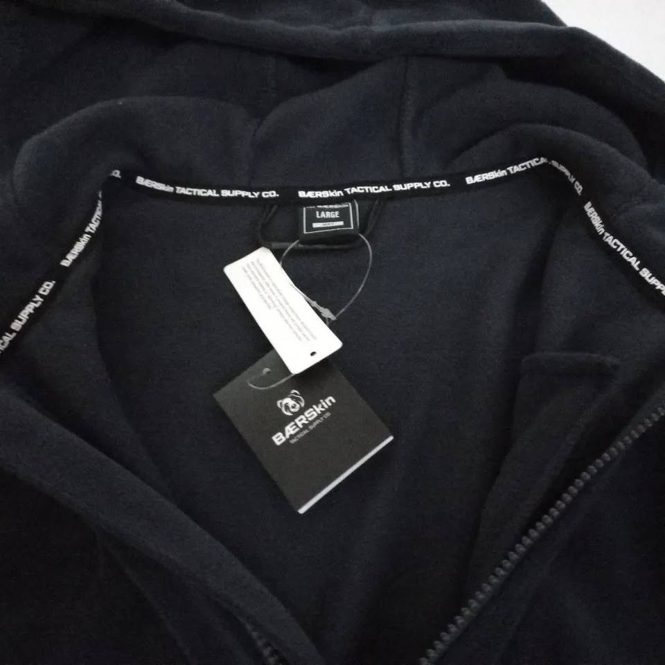 BAERSKIN TACTICAL ZIP THROUGH FLEECE IN BLACK - EU L